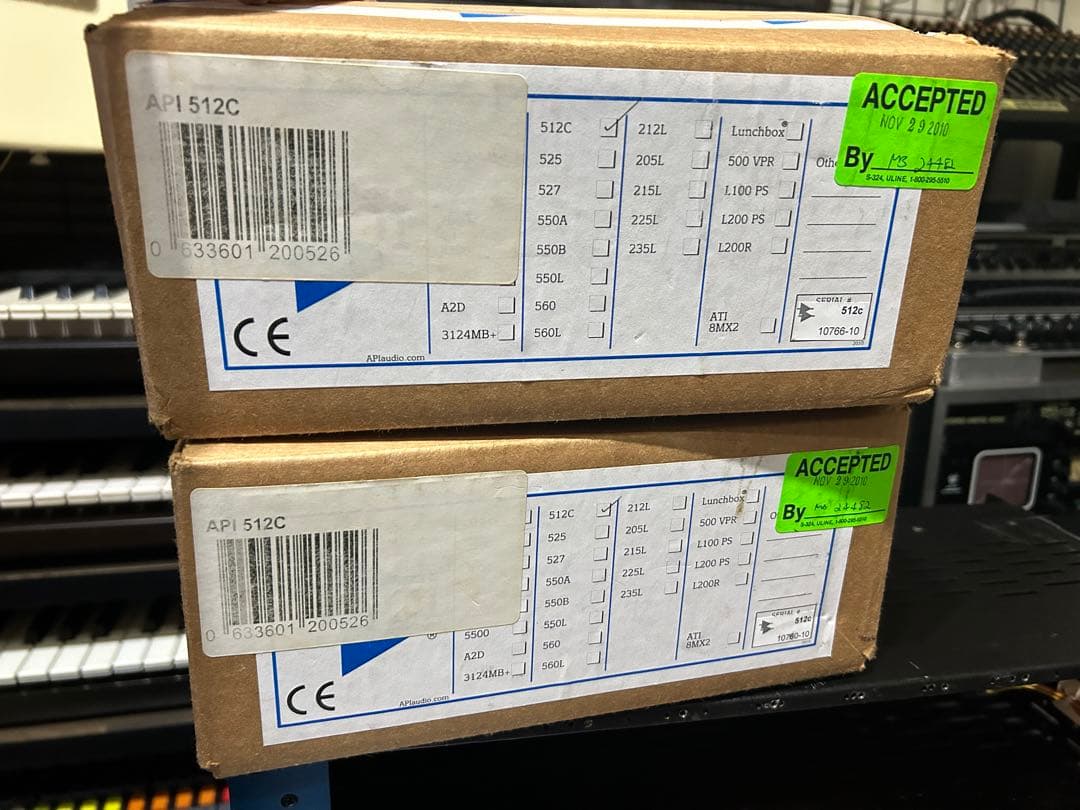 API 512c マイクプリアンプ 【2010年製ペア】 10760・10766