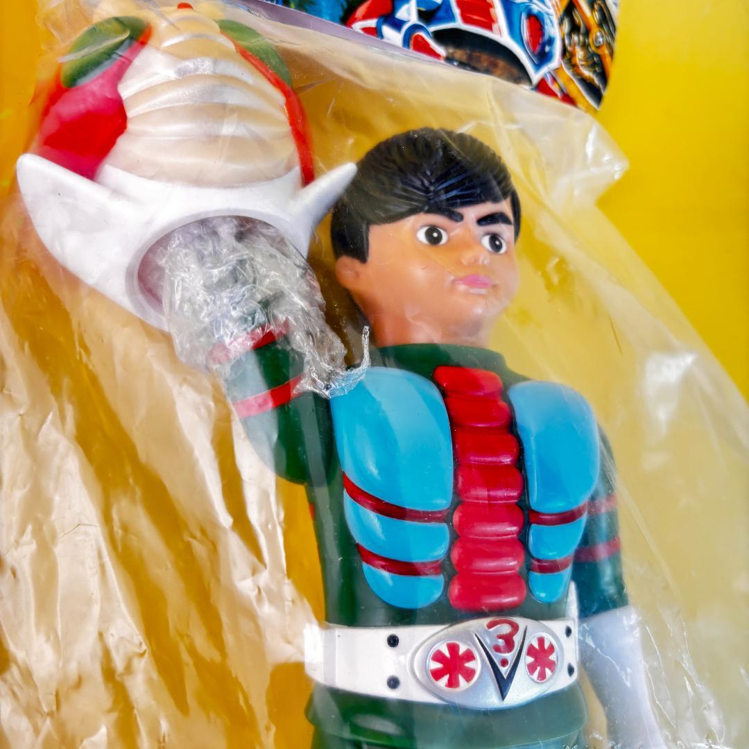 仮面ライダーV3　面取れ　当時物風　ソフビ