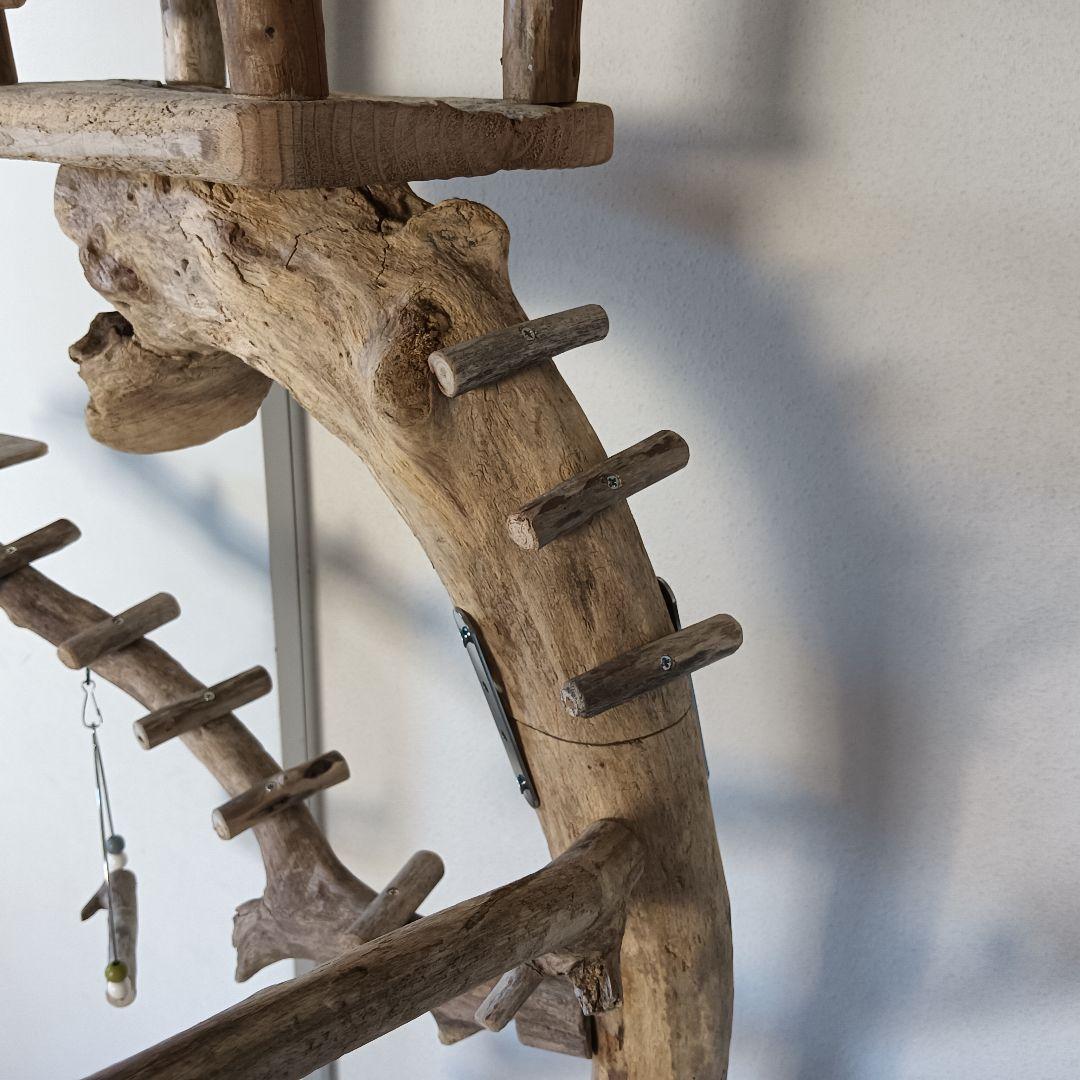 tarusiru バードアスレチックジム大型 天然木 自然木 流木 インコ