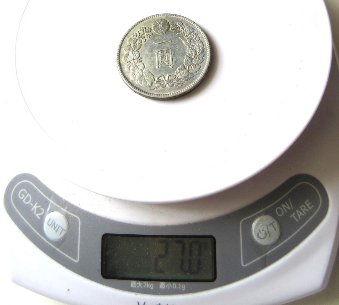 銀豹＠シルバーパンサー　一圓銀貨 丸銀左打明治29年＆大正3年