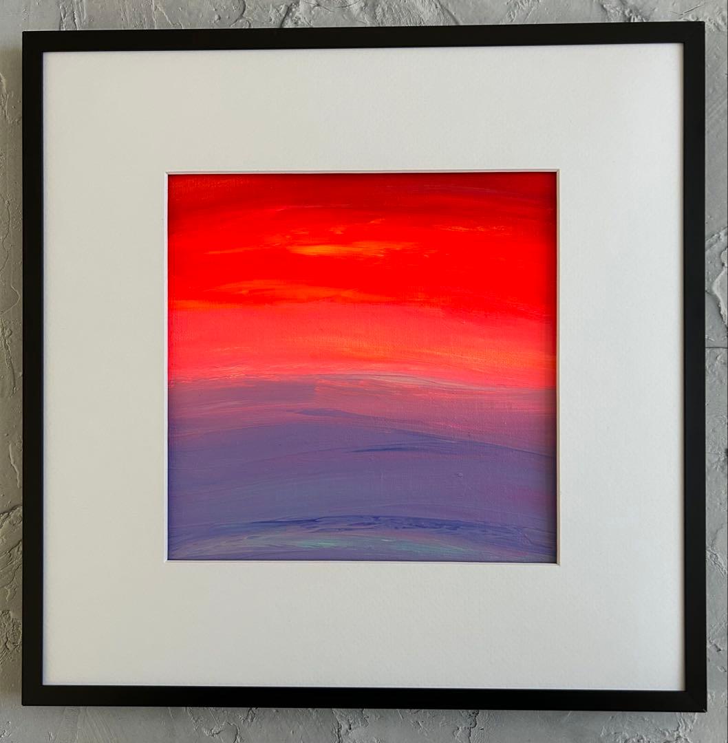 原画/抽象画/モダンアート/現代アート/アクリル画 TWILIGHT 海 空