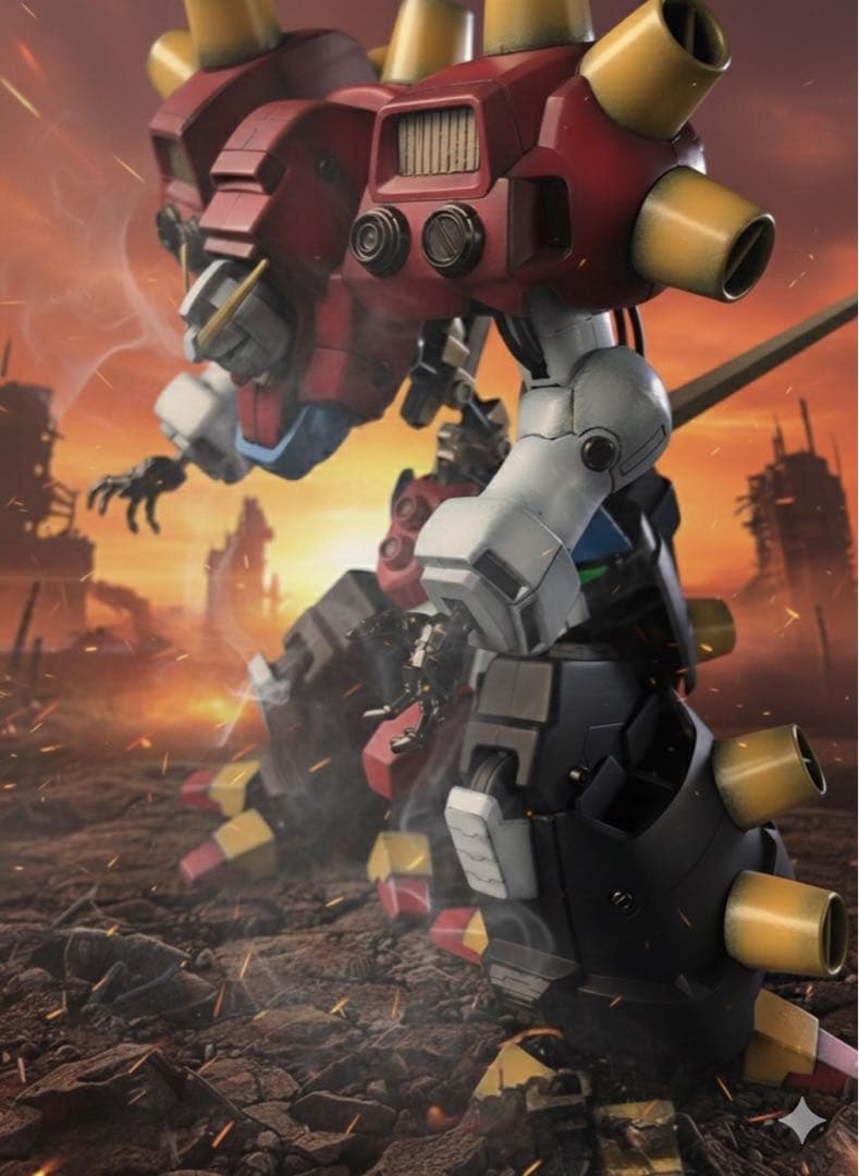 ガンプラ　バンダイ　デビルガンダム　旧キット　改造　全塗装　完成品【Gガンダム】