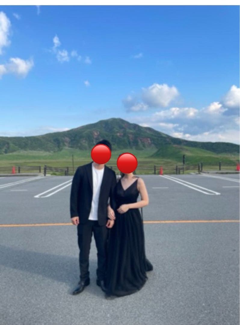 パーティードレス ブラック 前撮り ブライダル ロングドレス カラードレス