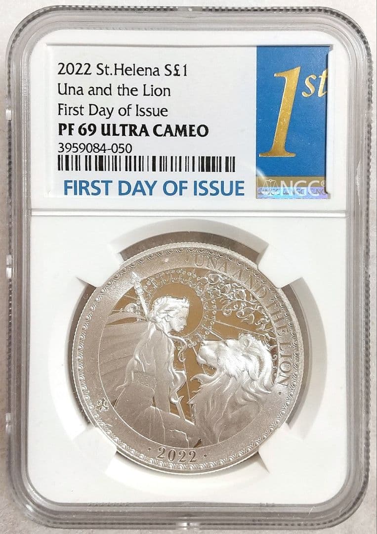 2022年 セントヘレナ ウナとライオン 1オンス銀貨 PF69 UC FDI