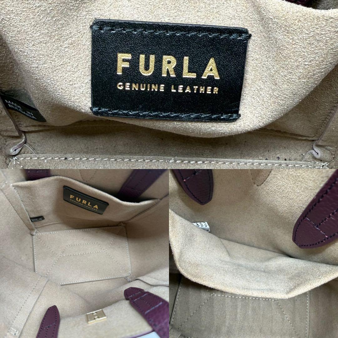 【美品】FURLA フルラ ショルダーバッグ 2way ミニ クロスボディ 紫