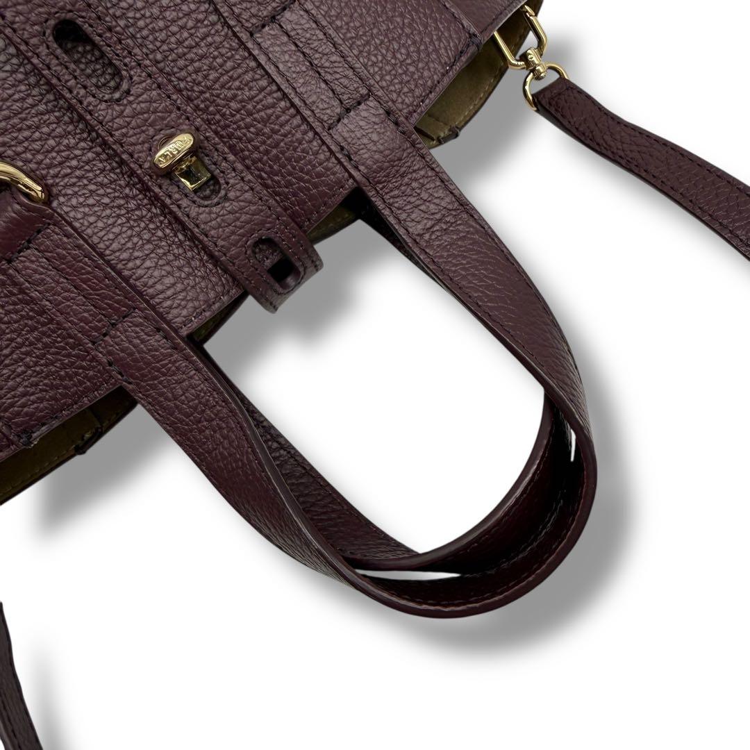 【美品】FURLA フルラ ショルダーバッグ 2way ミニ クロスボディ 紫