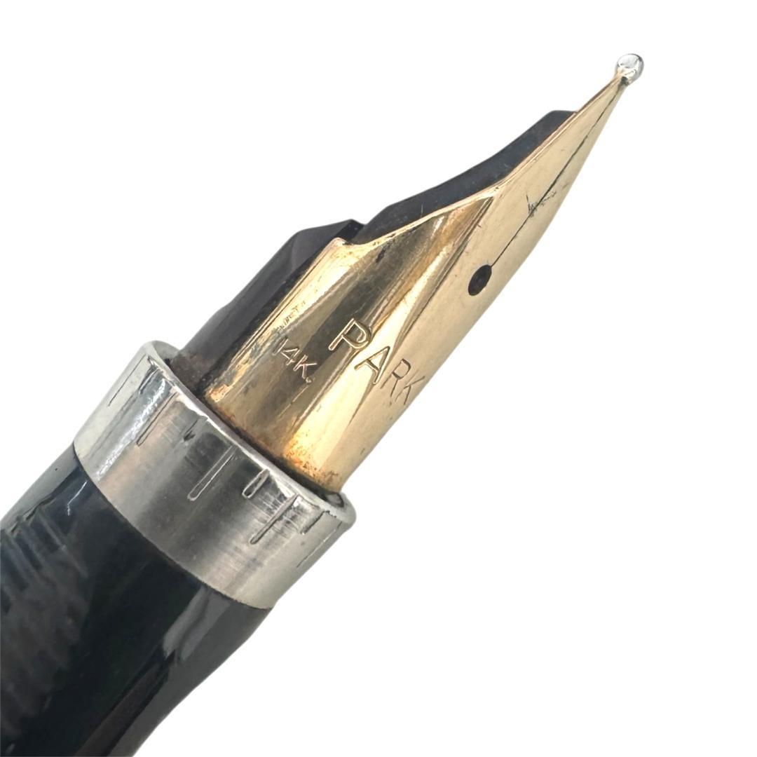 ★PARKER 75　STERLING SILVER　万年筆　ペン先14K