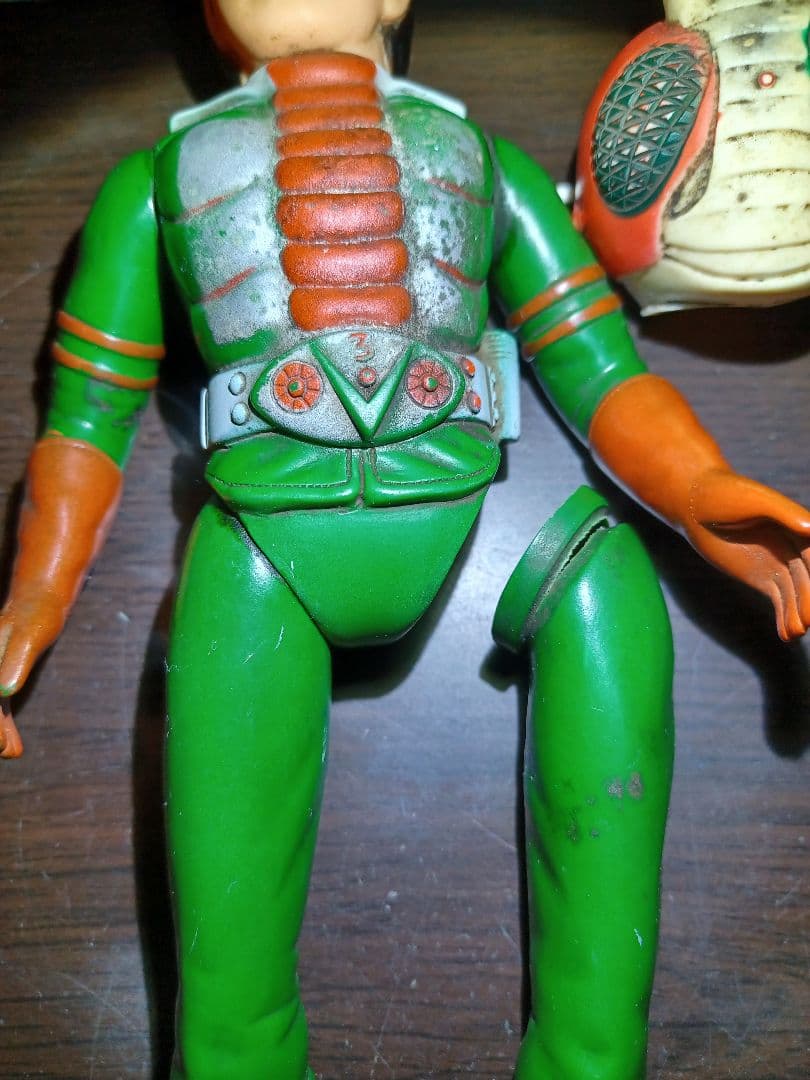 (昭和購入物)仮面ライダーV3　旧バンダイ　面取れ　ソフビ