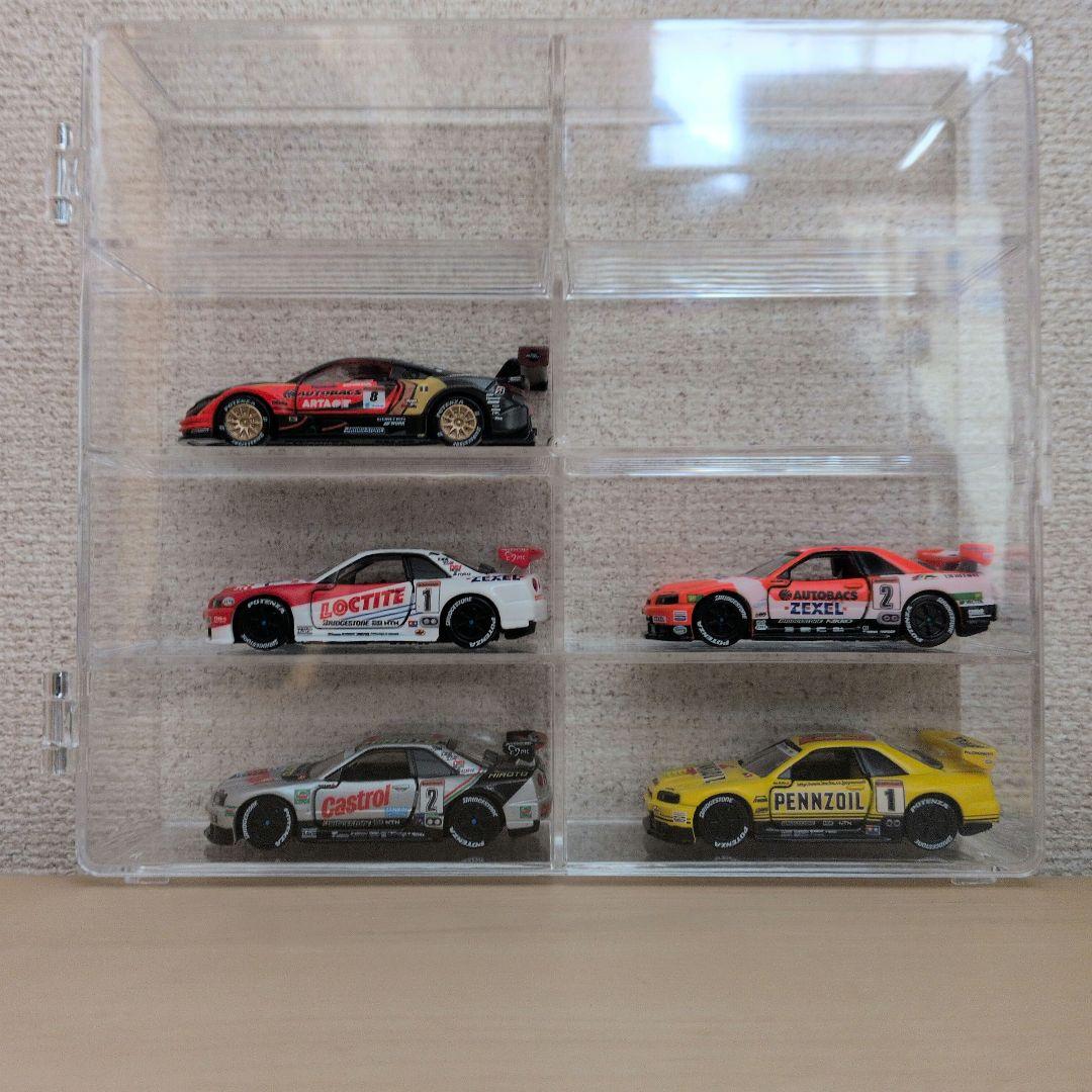トミカプレミアムレーシング5台セット 透明ケース8台分付
