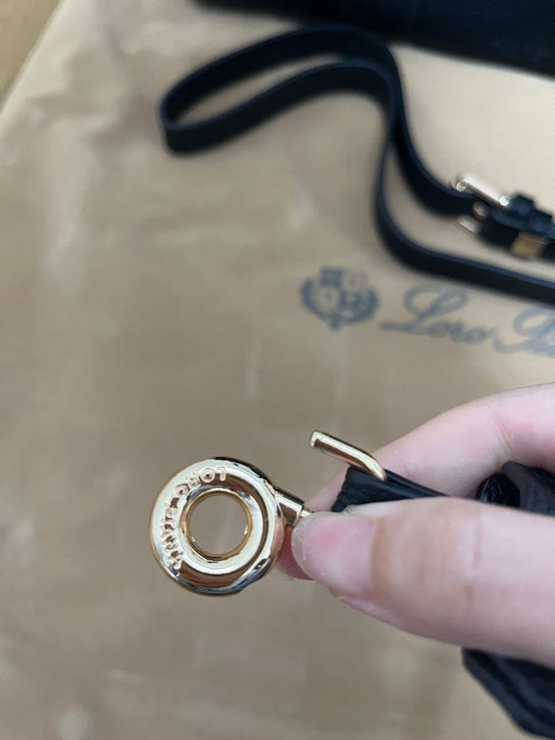 ブラック　トートバッグ　ロロピアーナ ルームバッグ ハンドバッグ ポーチ