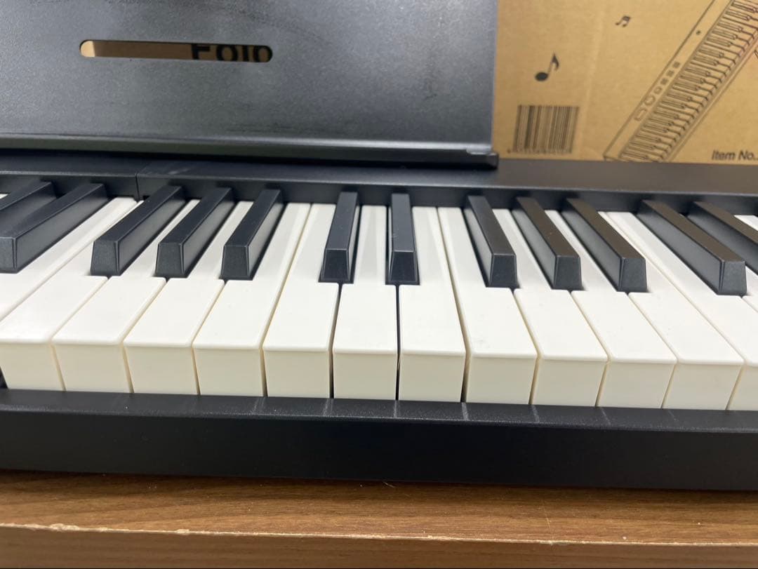 折りたたみ電子ピアノ　88鍵盤　充電タイプ　ブラック