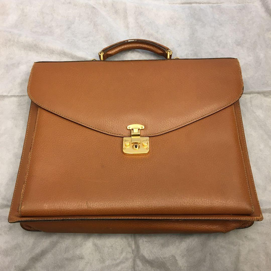 GUCCI グッチ 015 1434 レザー ビジネスバッグ メンズ