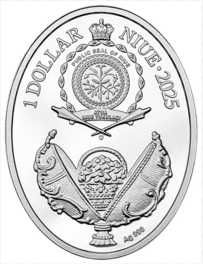 2025ニウエ ファベルジェの卵（月桂樹）プルーフ銀貨　999枚限定