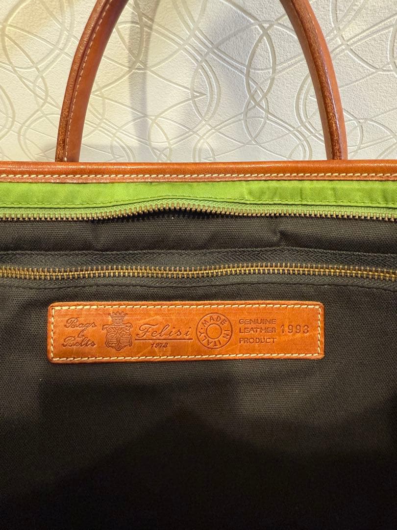 フェリージ ブリーフケース　バッグ　1993 　ナイロン　レザー　A4 アボガド