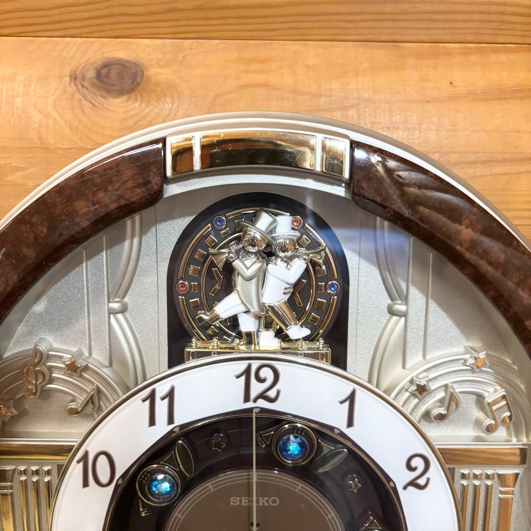 【廃盤品】SEIKO セイコー からくり 掛け時計 電波時計 30曲収録