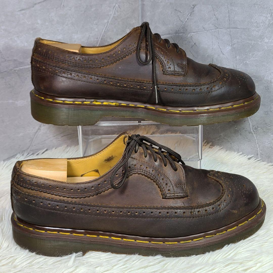 【Dr.Martens】フルブローグ ウイングチップ　イングランド製　ブラウン