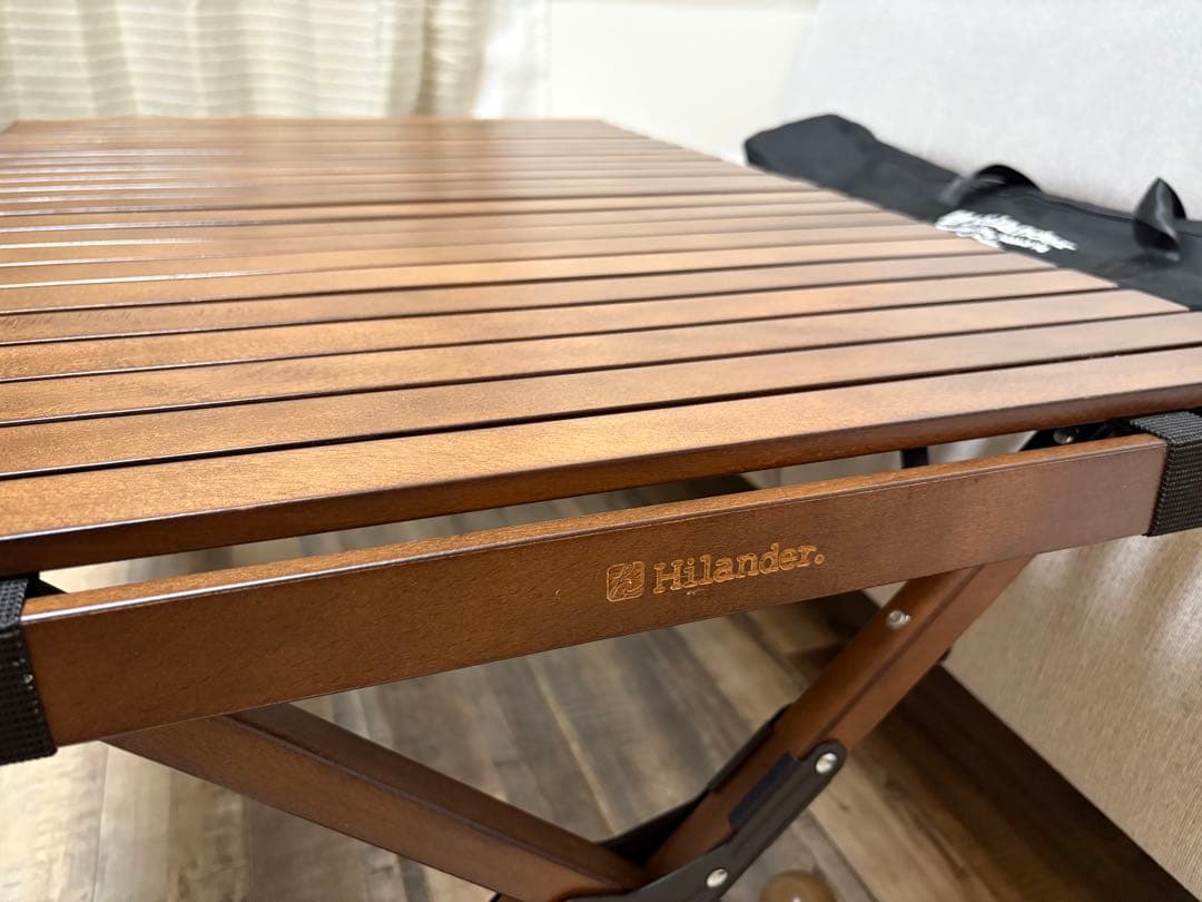 サイドテーブル付　ハイランダー　ウッドロールテーブル　90センチ