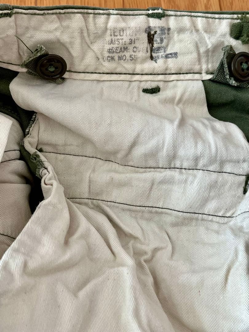 ◎50's 最初期 M51 パンツ 剥き出しスナップボタン コの字ジッパー 実物