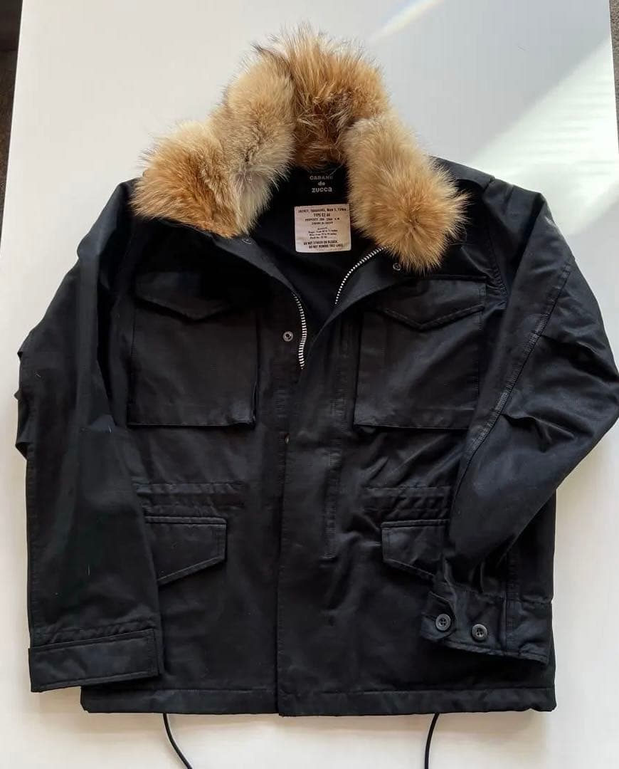 CABANE de zucca ファー付きブルゾン