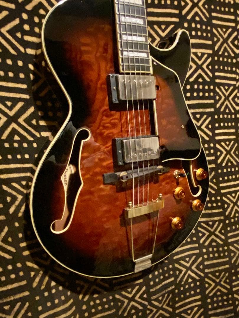 h*e様 Ibanez AG95QA-DBS/スモールボディフルアコ・ウッドブリ