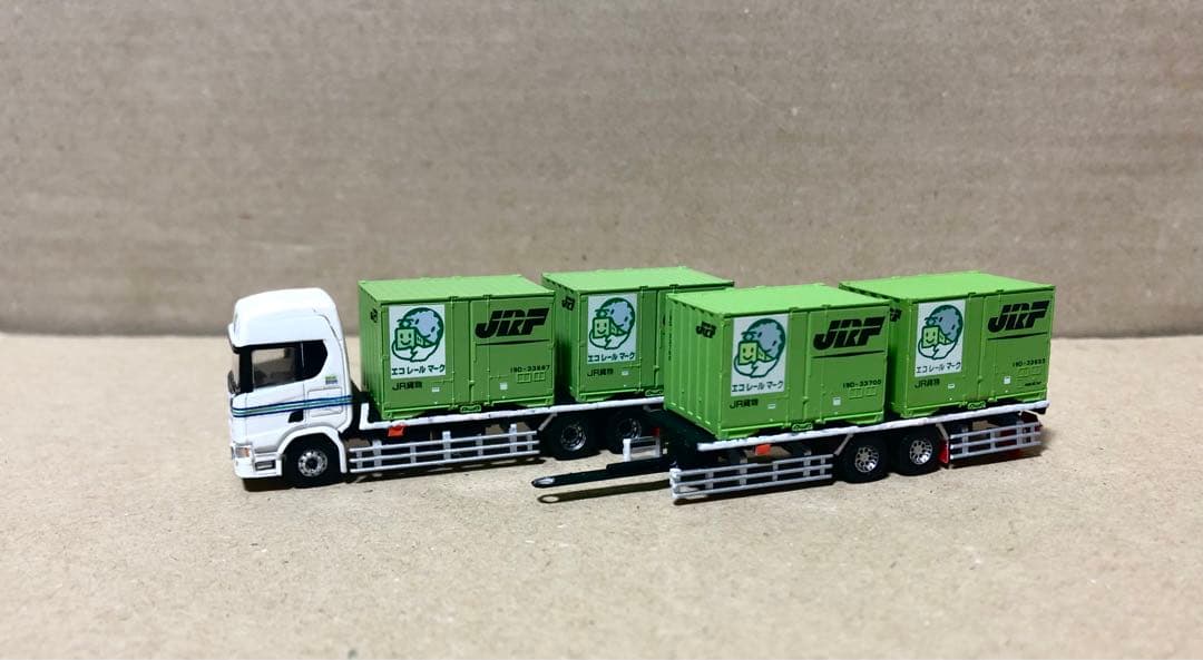 スカニアコンテナ運搬フルトレーラーJRF日本通運トミックス製コンテナ　トラック
