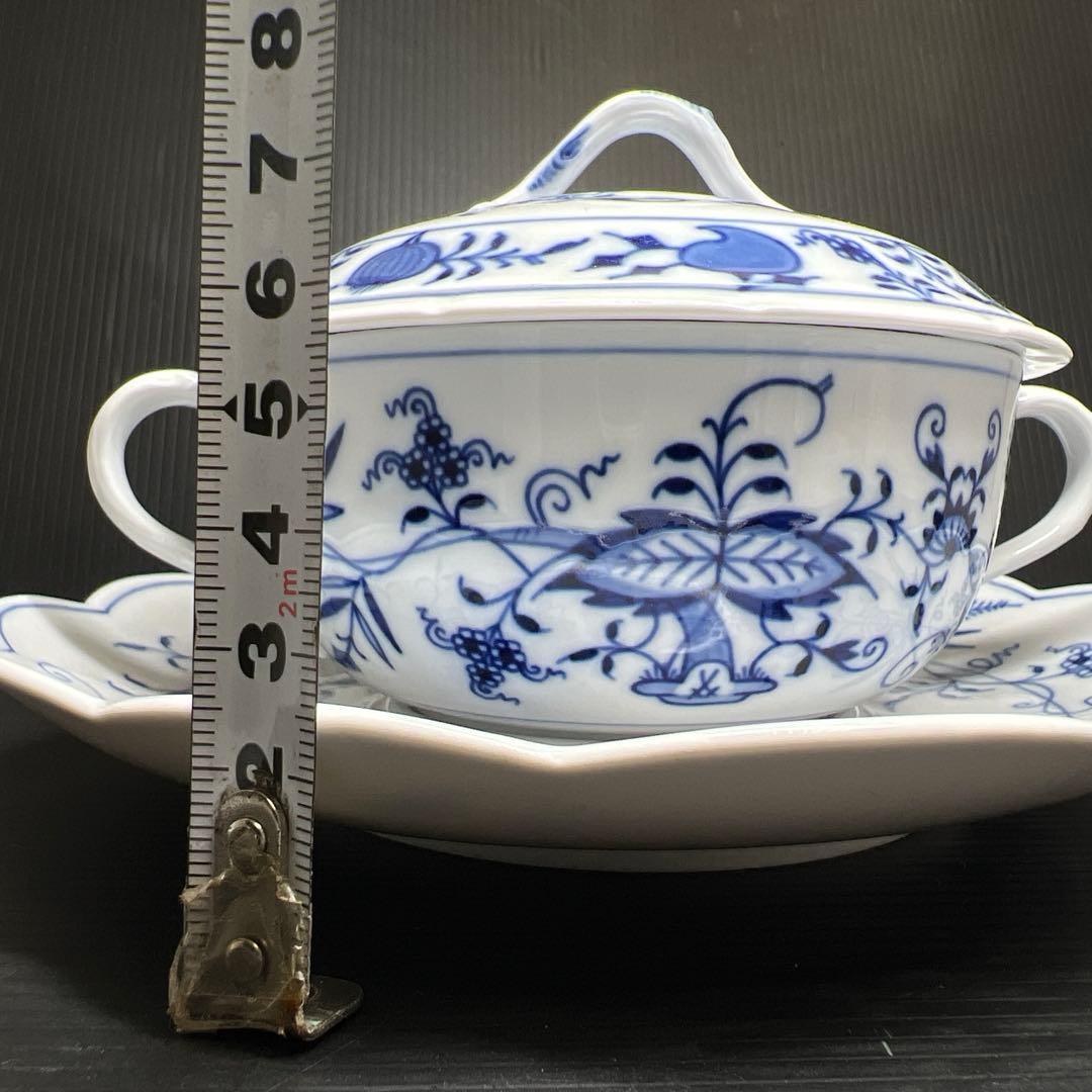 専用マイセンブルーオニオン　スープカップ&ソーサー　共箱　東な7-1221☆1F