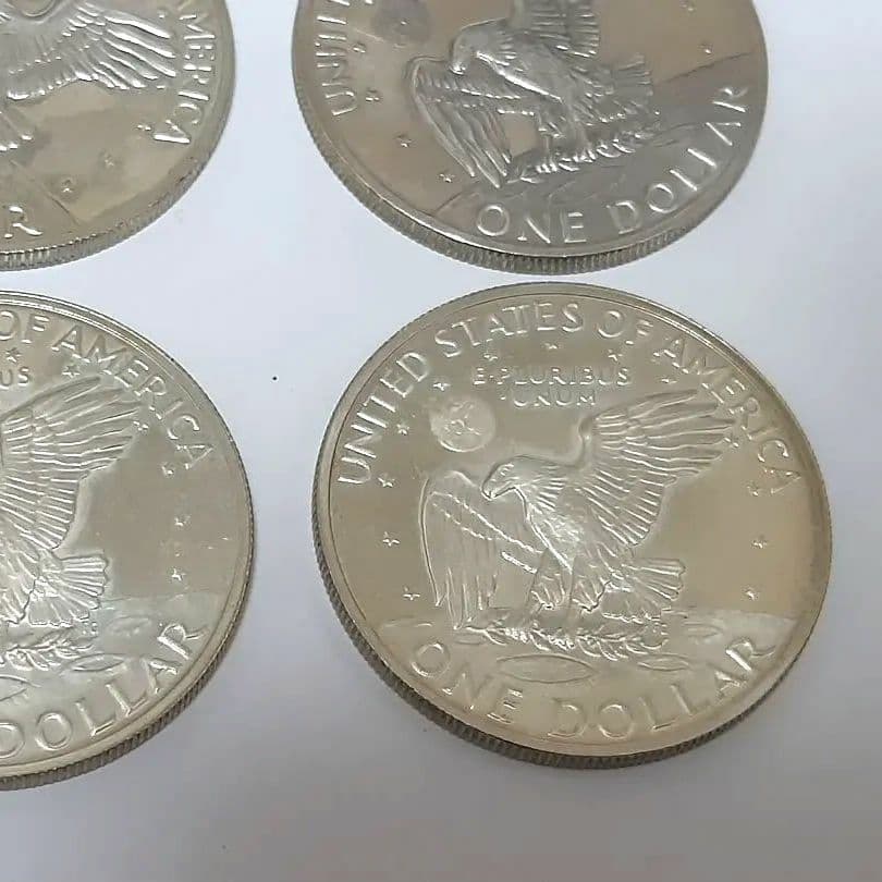 アメリカ1ドル硬貨 アイゼンハワー・ダラー 1971年・1972年 4枚セット
