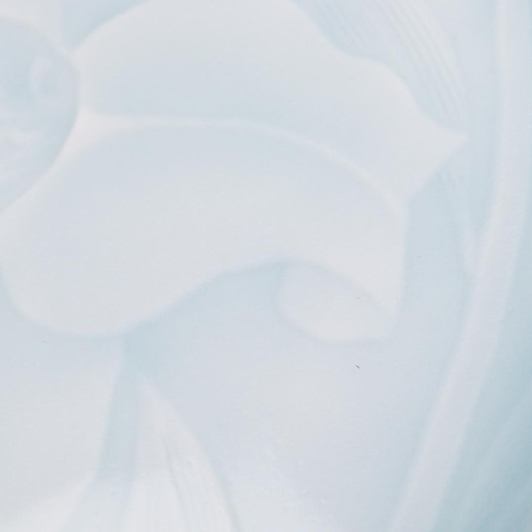 塚本快示 人間国宝 青白磁 百合文 皿 共布 共箱 未使用