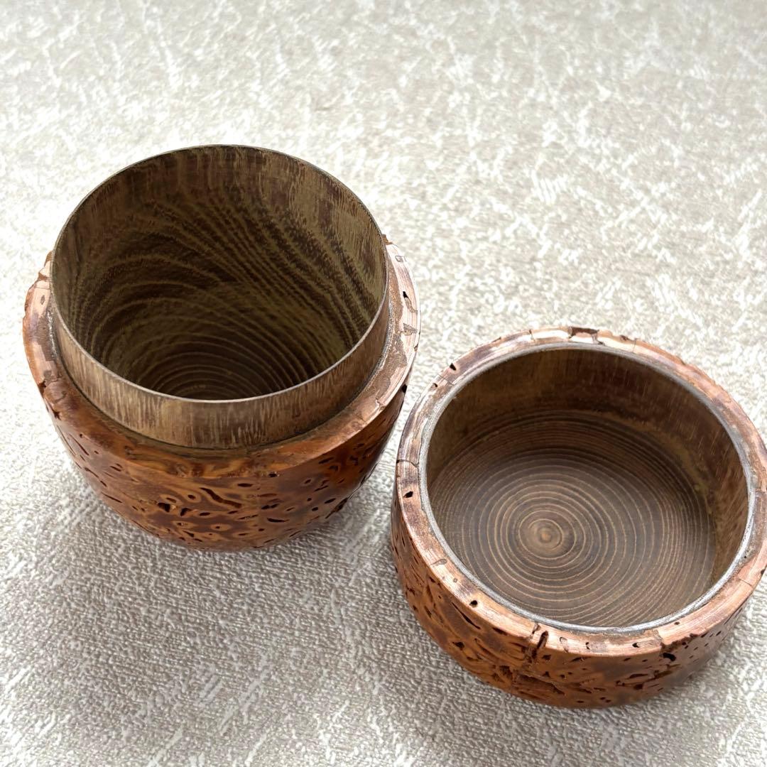 桃乃実 中棗 貞作 茶道具 鴨田徳康