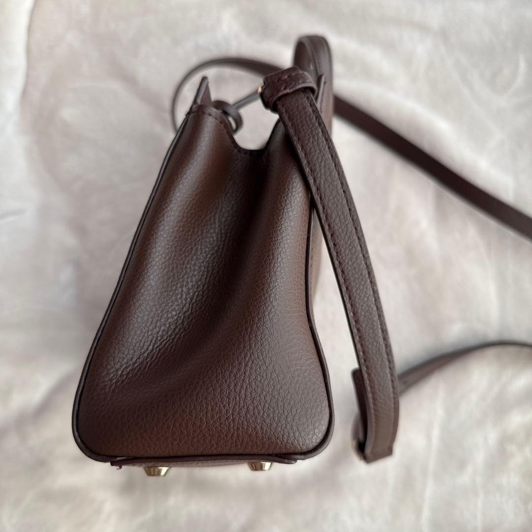 agnès b. ダークブラウン ハンドバッグ