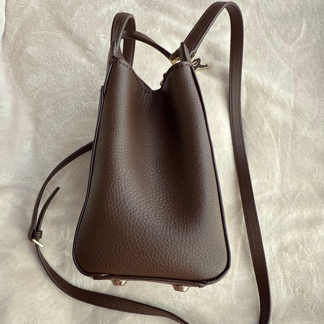 agnès b. ダークブラウン ハンドバッグ