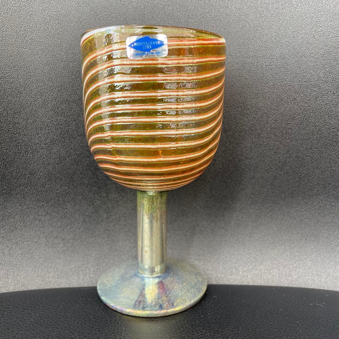【E】✨希少品✨ヌータヤルヴィ　オイバトイカ　グラス　渦巻き模様　一点物