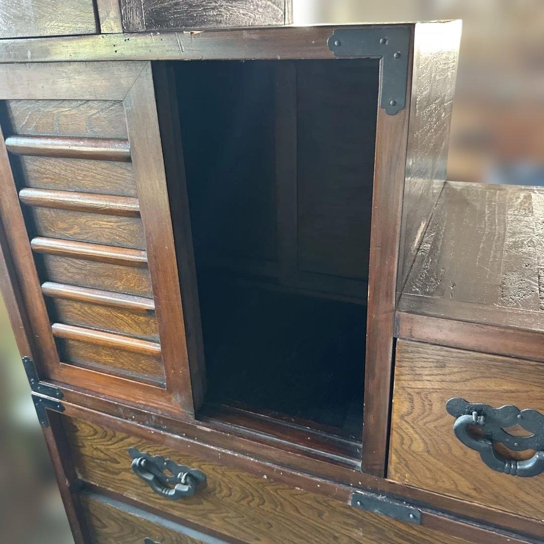 瞬間的衝撃お値下げ❣️ヴィンテージ　大型　木製階段箪笥 引き出し複数