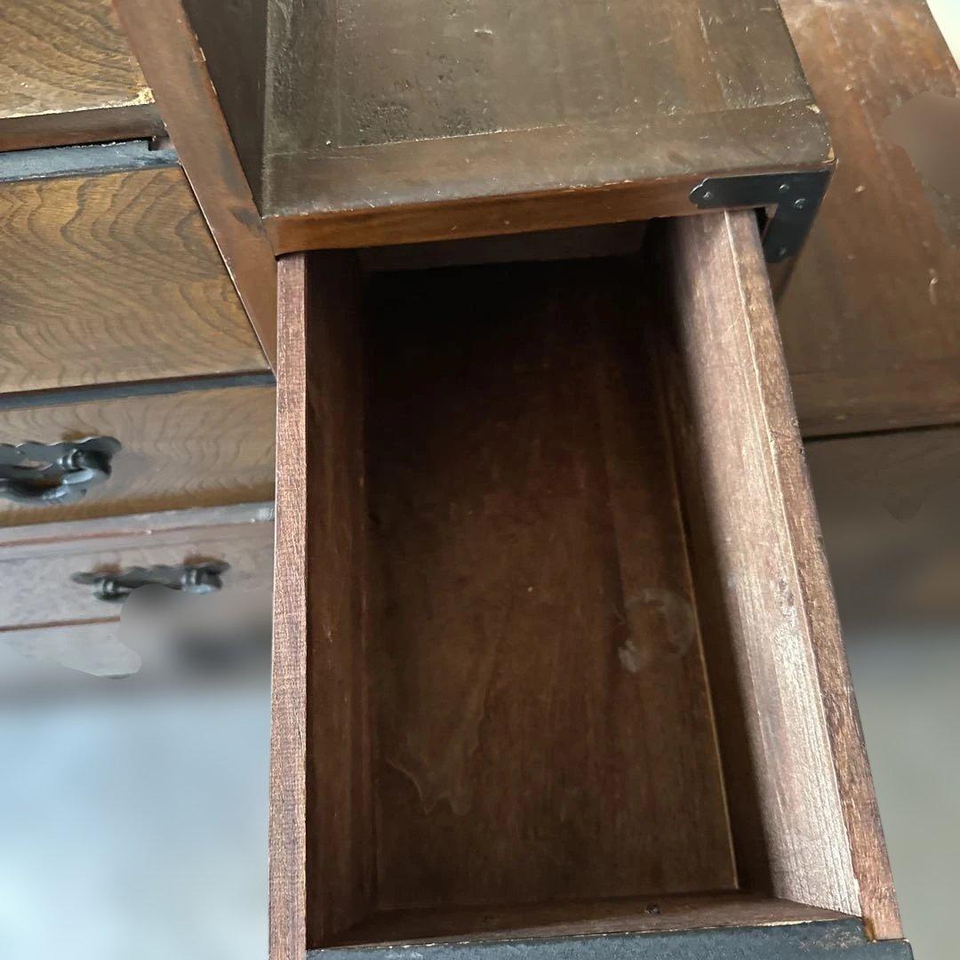 瞬間的衝撃お値下げ❣️ヴィンテージ　大型　木製階段箪笥 引き出し複数