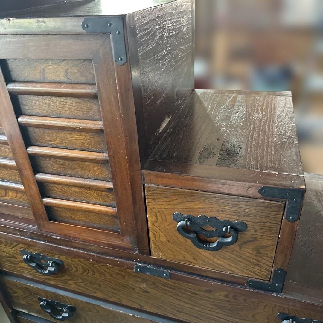 瞬間的衝撃お値下げ❣️ヴィンテージ　大型　木製階段箪笥 引き出し複数