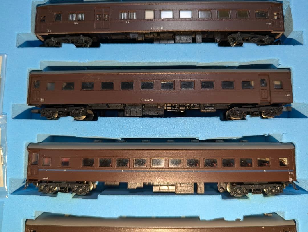 KATO　旧客車 茶色 ８両セット　２両室内灯点灯　ケース付き