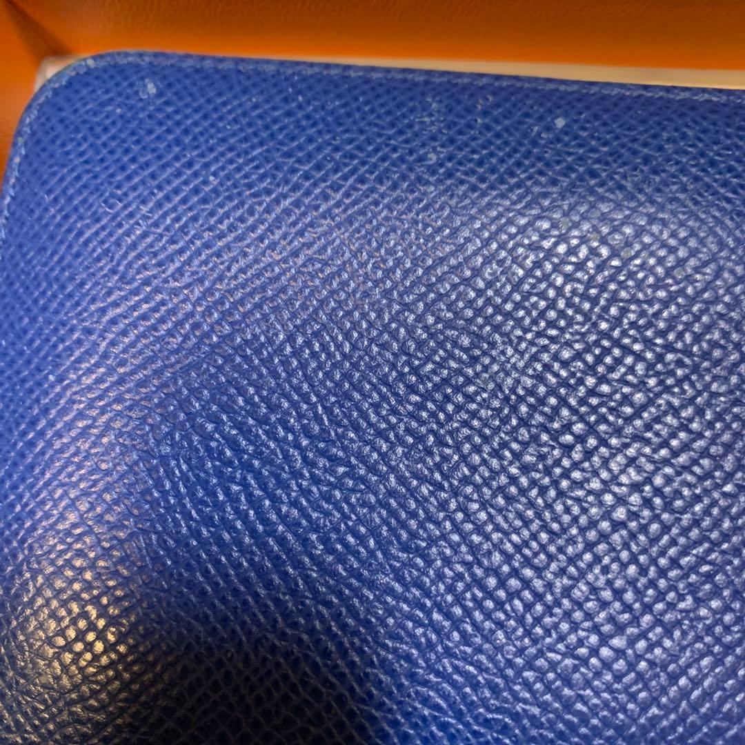 エルメス アザップ シルクイン コンパクト ブルー ヴォーエプソン D刻印