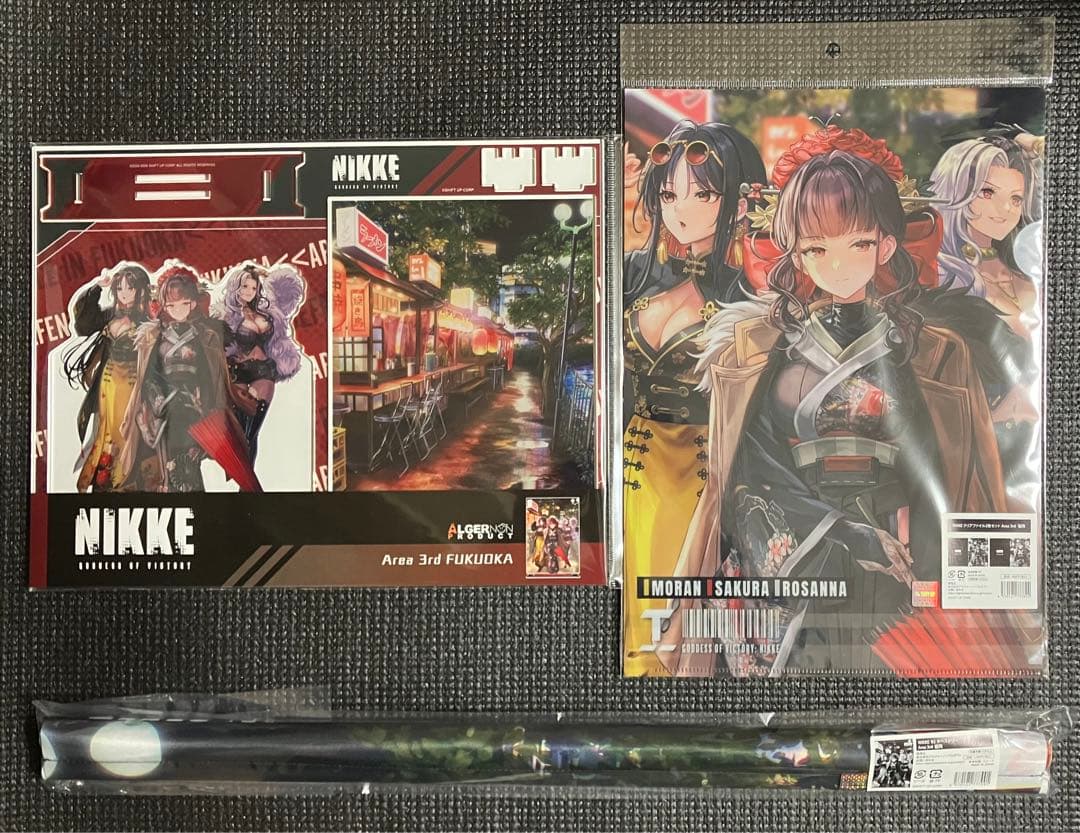 NIKKE　エリア防衛戦　福岡　ジオラマ　クリアファイル　B2タペストリ　３点①