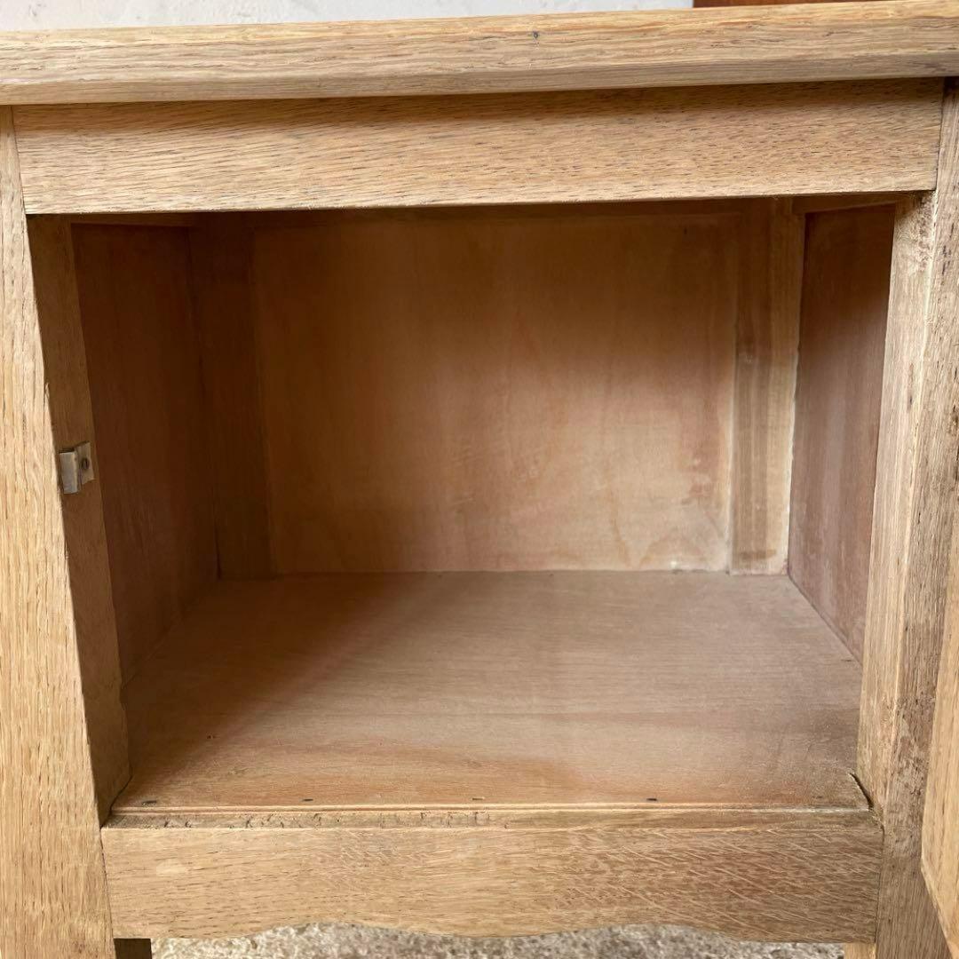 キャビネット サイドテーブル ナイトテーブル アンティーク フランス 無塗装