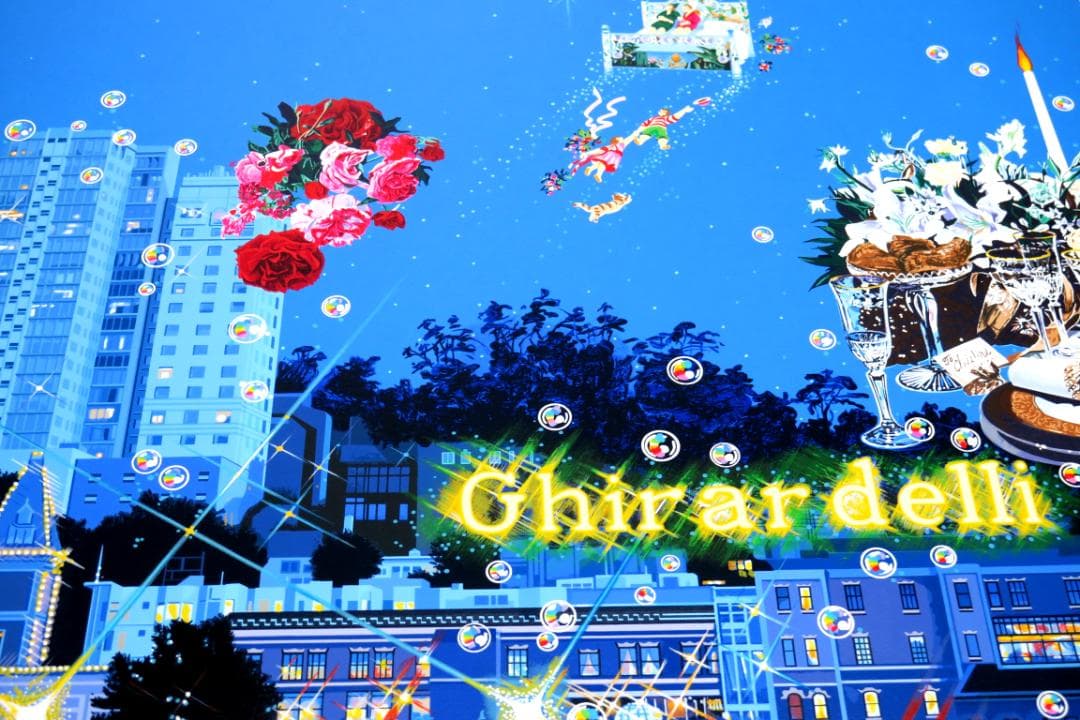 【ヒロ・ヤマガタ】　二人の星　　シルクスクリーンシート　　山形博導　　額装可