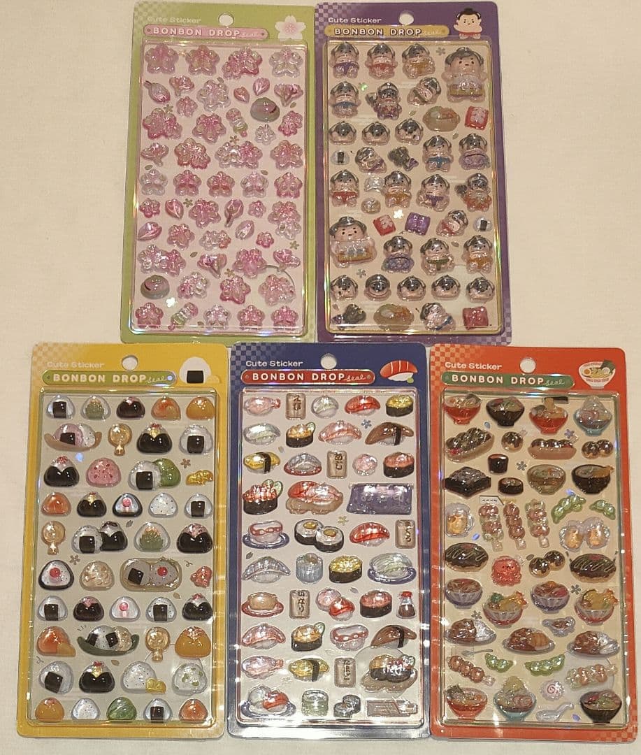 正規品 和柄 ボンボンドロップシール 5種類セット