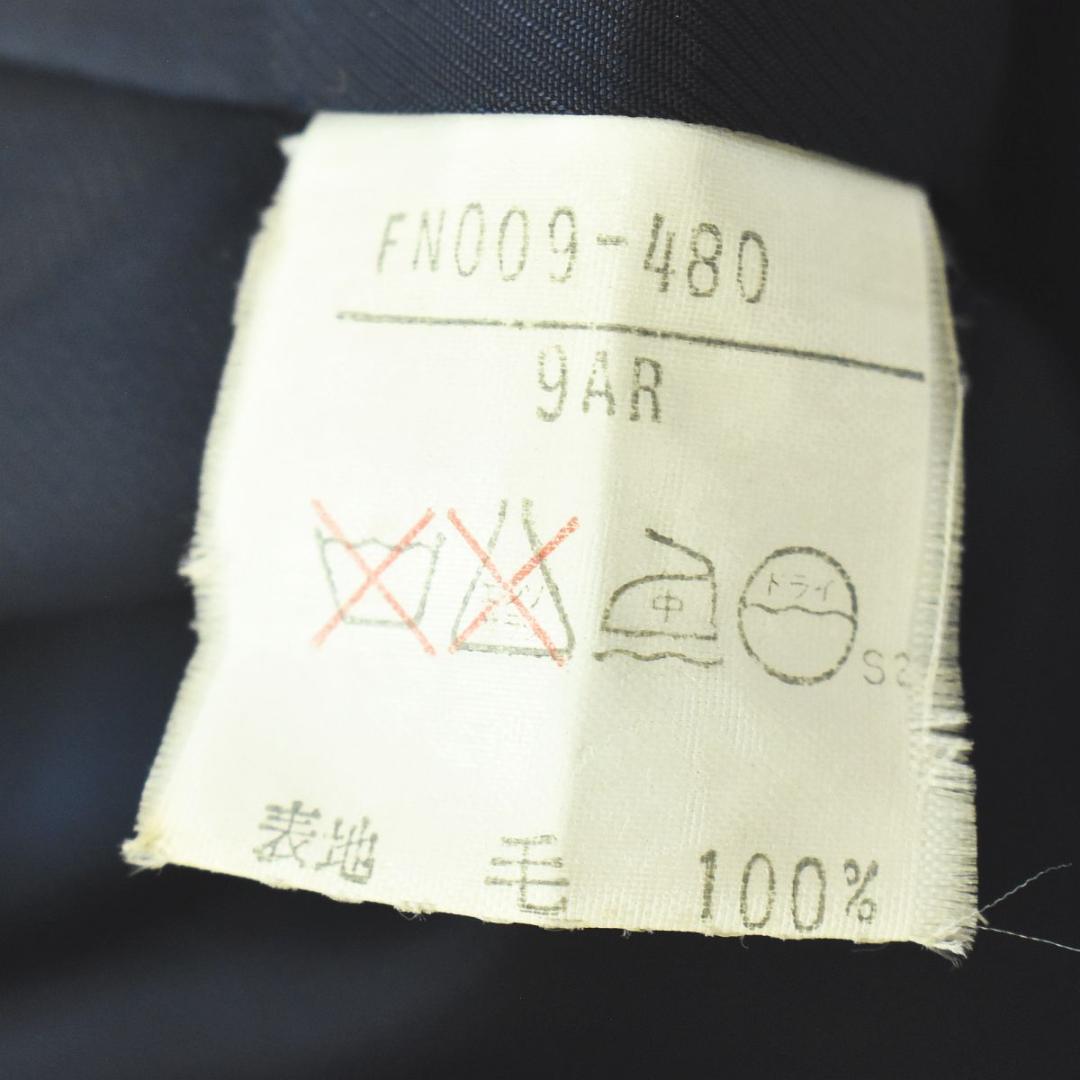 【エンブレム 金ボタン 】 90s バーバリー ウール チェスターコート 紺♪