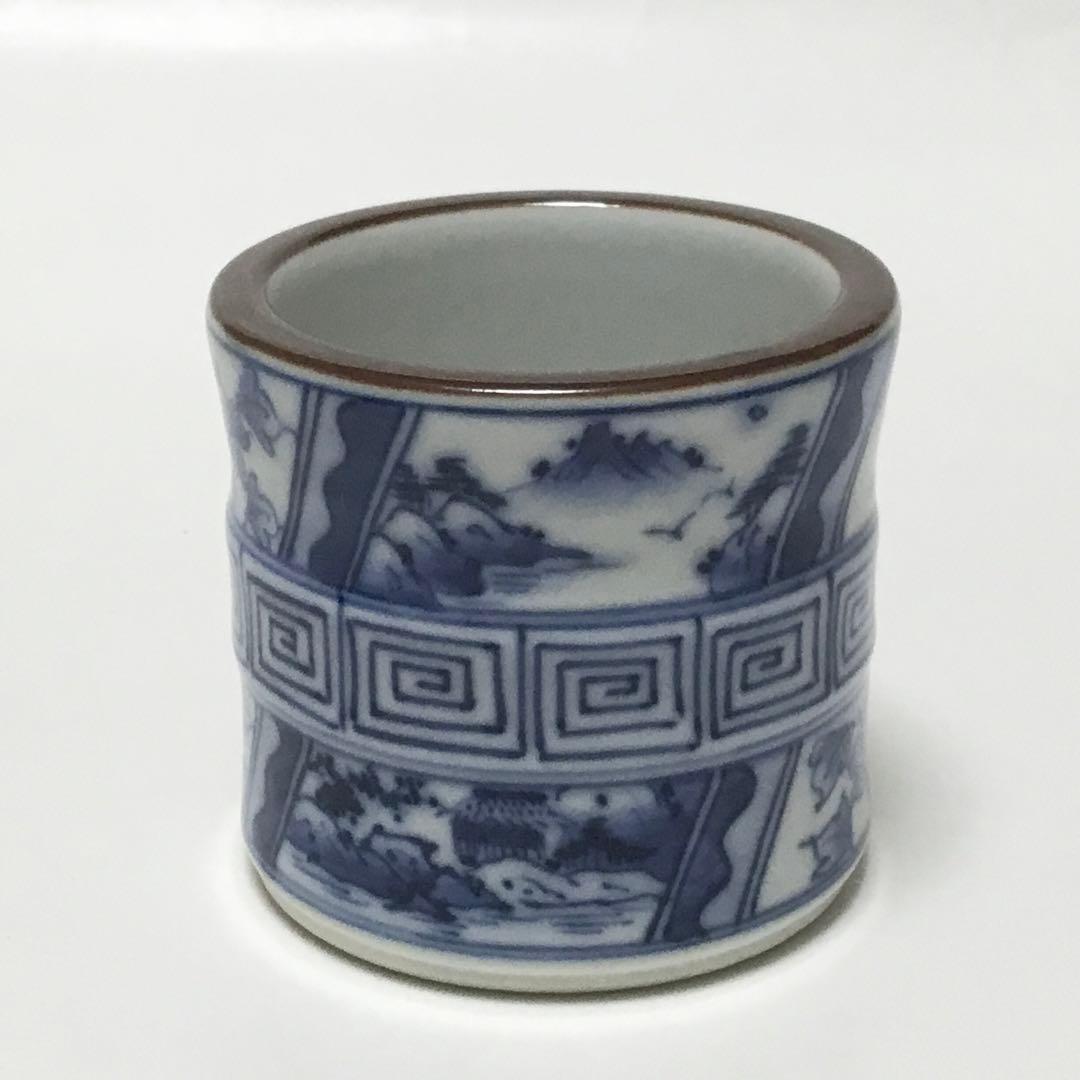 染付皆具 手塚央 茶道具 古物品 木箱入