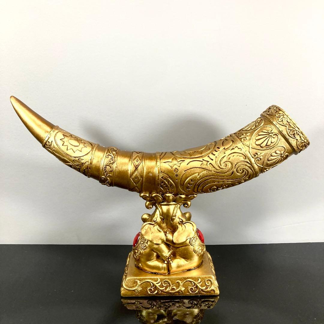 象牙風 置物 金色 アンティーク インテリア 置物 アート オブジェ