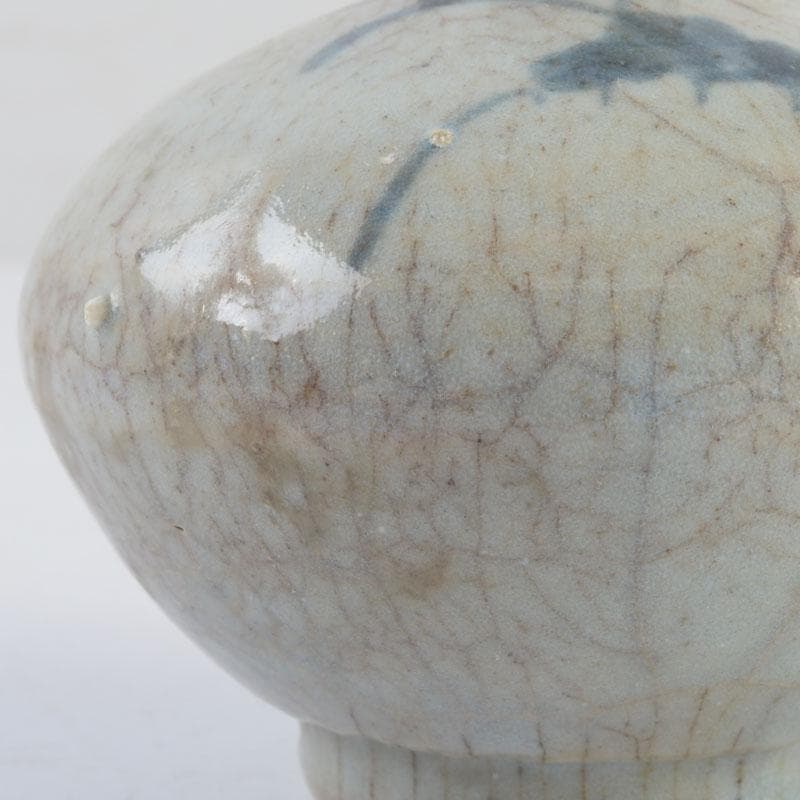 伊万里焼　古伊万里　染付　花文　油壷　小壷　V　9708