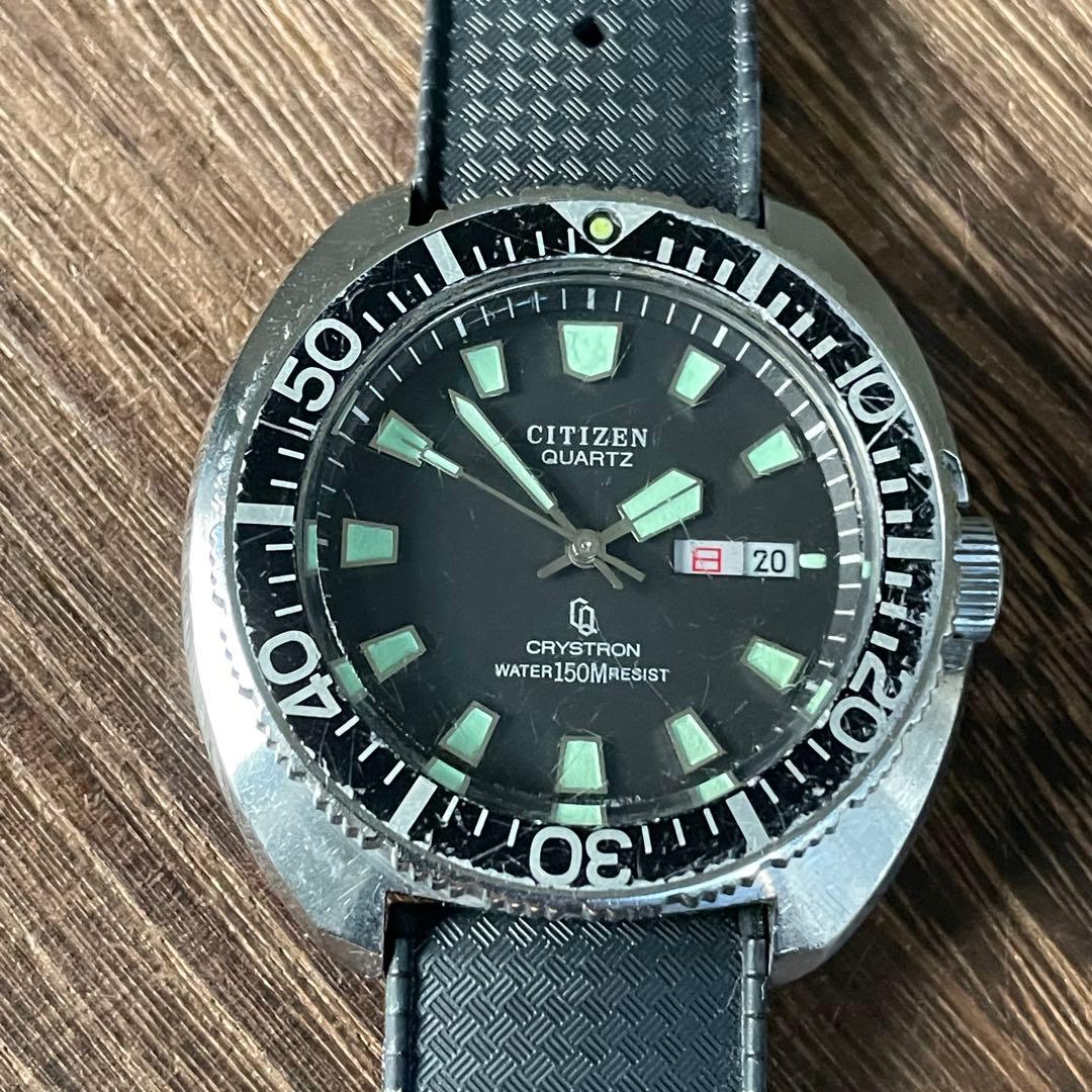 電池交換済　希少　シチズン　クリストロン ダイバー