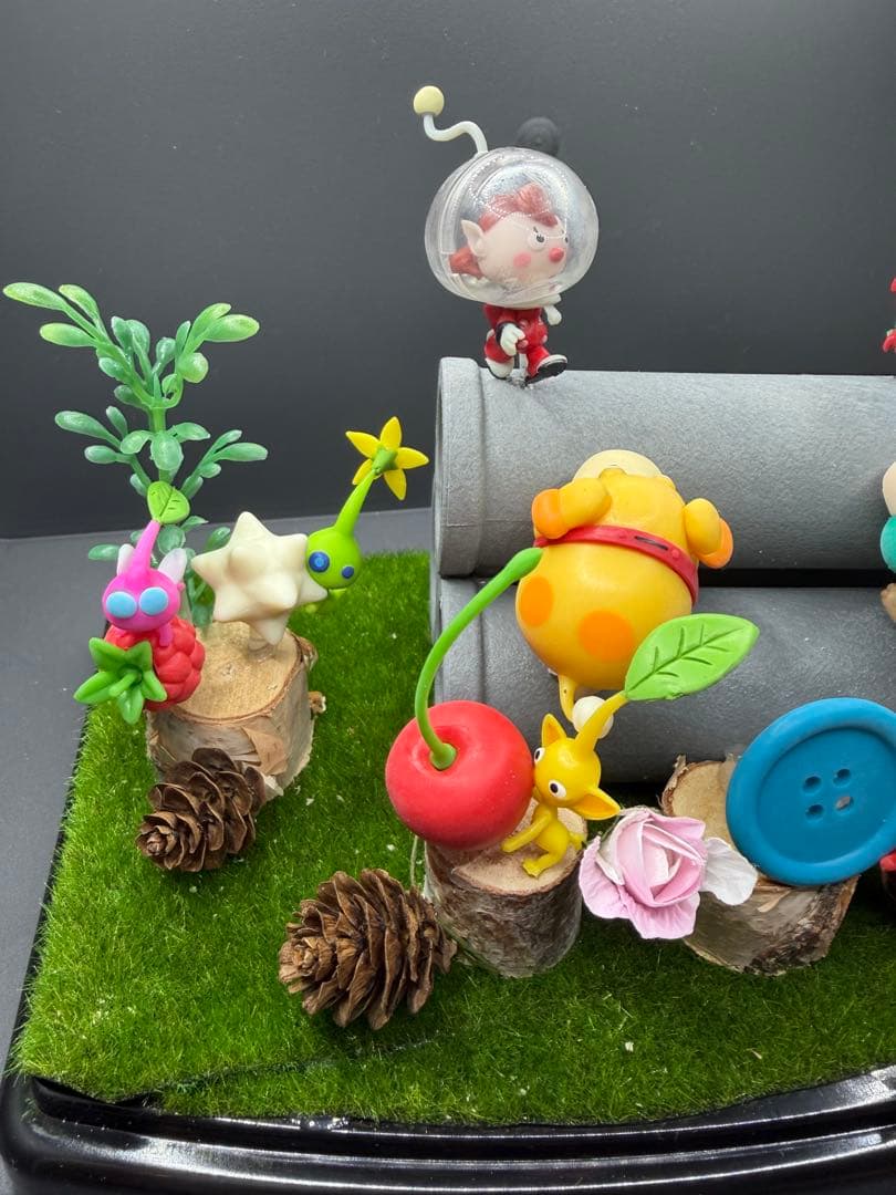 ピクミン フィギュア コンプリートジオラマ　ディスプレイケース付き　チョコエッグ