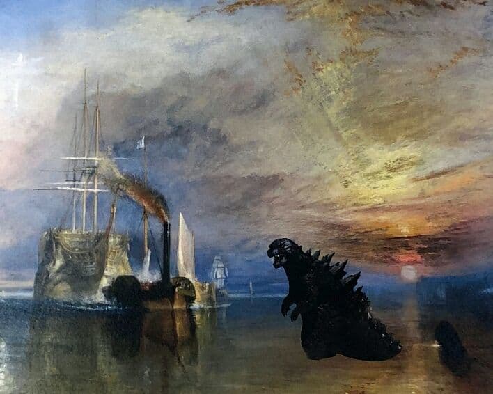 DEATH NYC ゴジラ【戦艦テメレール号】☆アートポスター☆　極美品／未使用