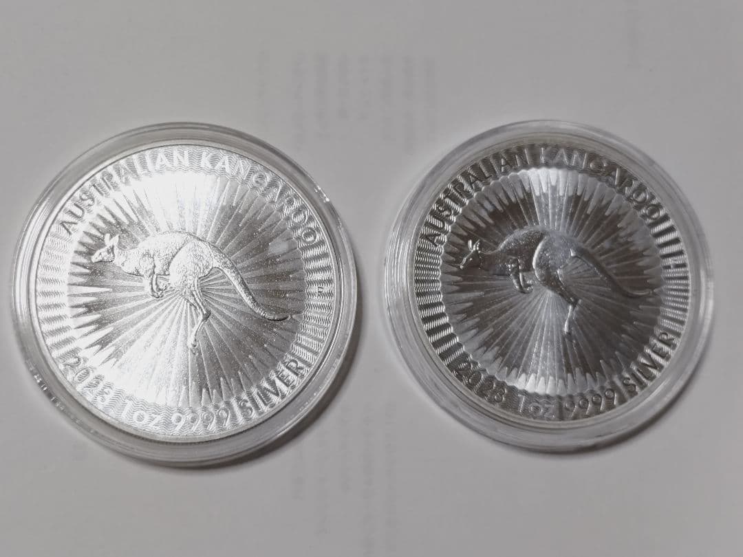 2023オーストラリア・カンガルー1オンス銀貨2枚セットケース付き
