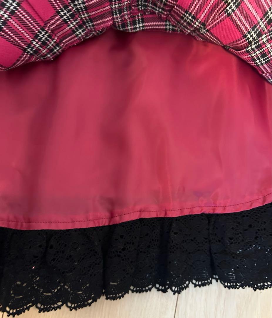 【新品未使用】BABY,THE STARS ピンク チェック スカート